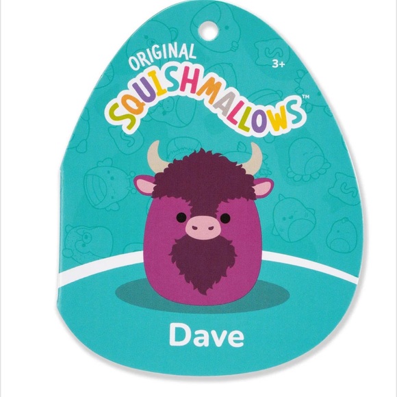 Squishmallows 2024 5” Dave the Plum Bison - Picture 3 of 3